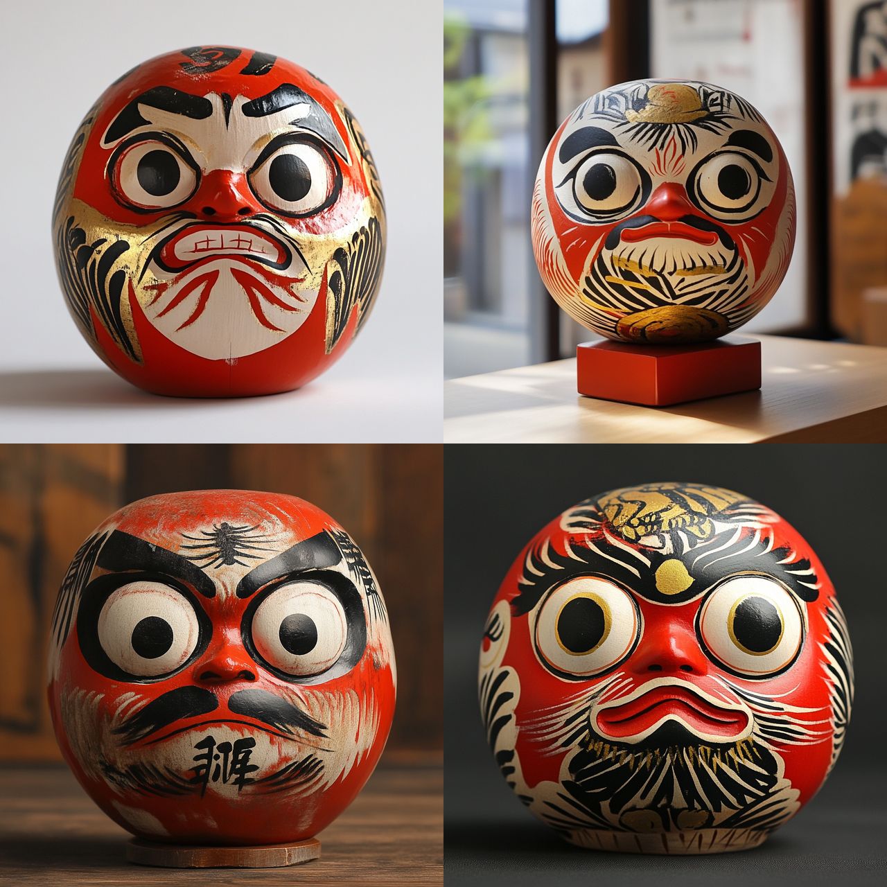 Daruma doll style, Midjourney V6.1, render 1 of 4