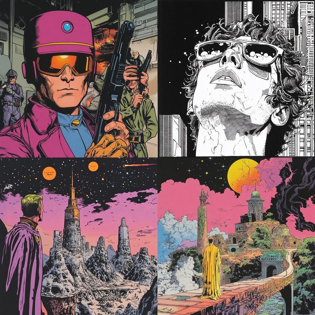 Dave Gibbons style, Midjourney V6.1, render 1 of 4