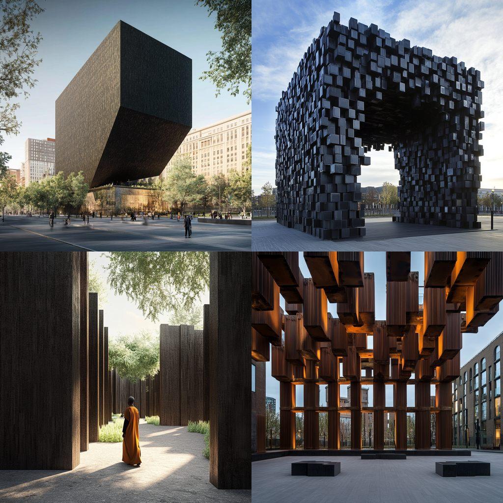 David Adjaye style, Midjourney V6.1, render 1 of 4
