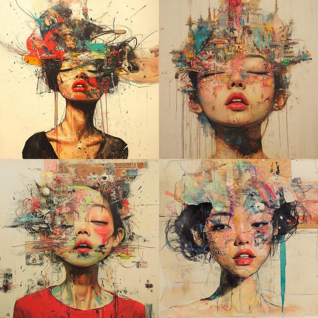 David Choe style, Midjourney V6.1, render 1 of 4