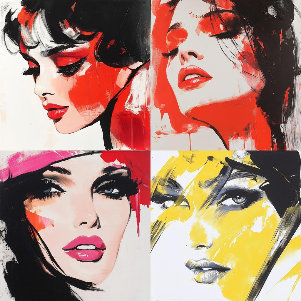 David Downton style, Midjourney V6.1, render 1 of 4