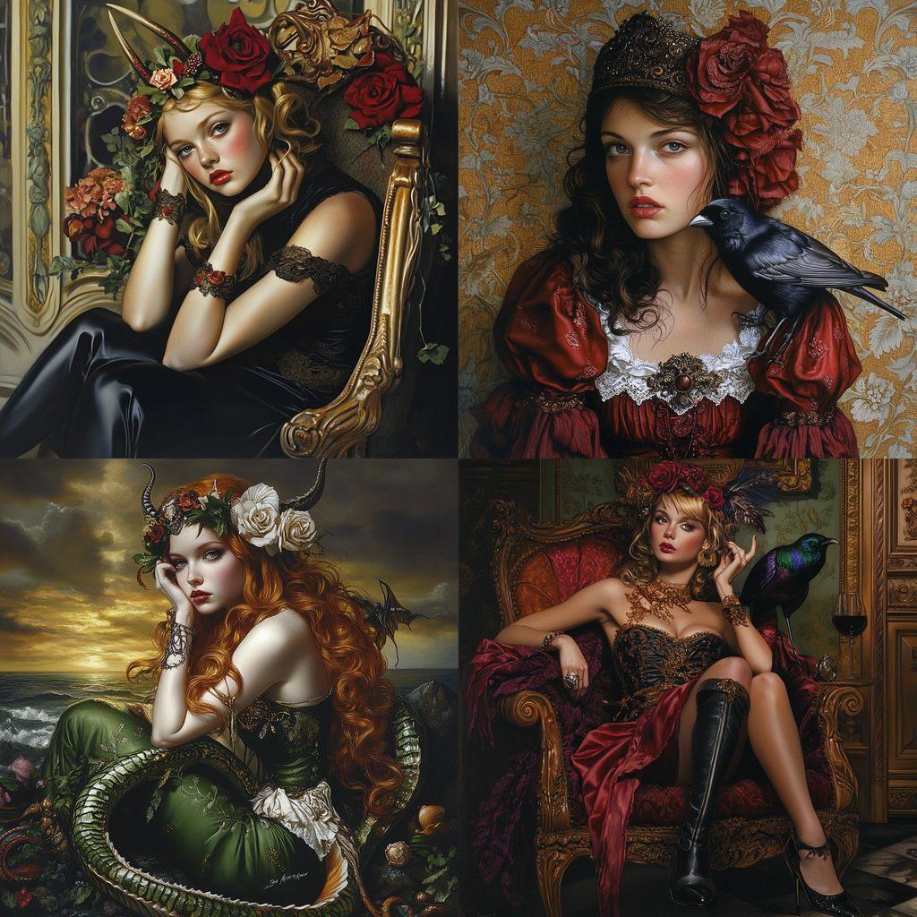 David Michael Bowers style, Midjourney V6.1, render 1 of 4