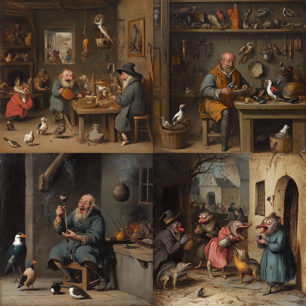 David Teniers the Younger style, Midjourney V6.1, render 1 of 4