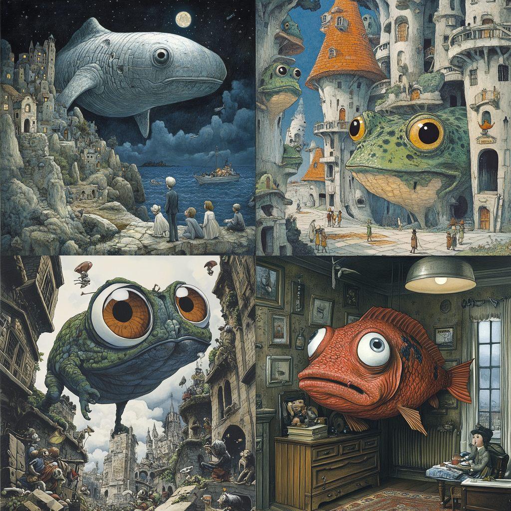 David Wiesner style, Midjourney V6.1, render 1 of 4