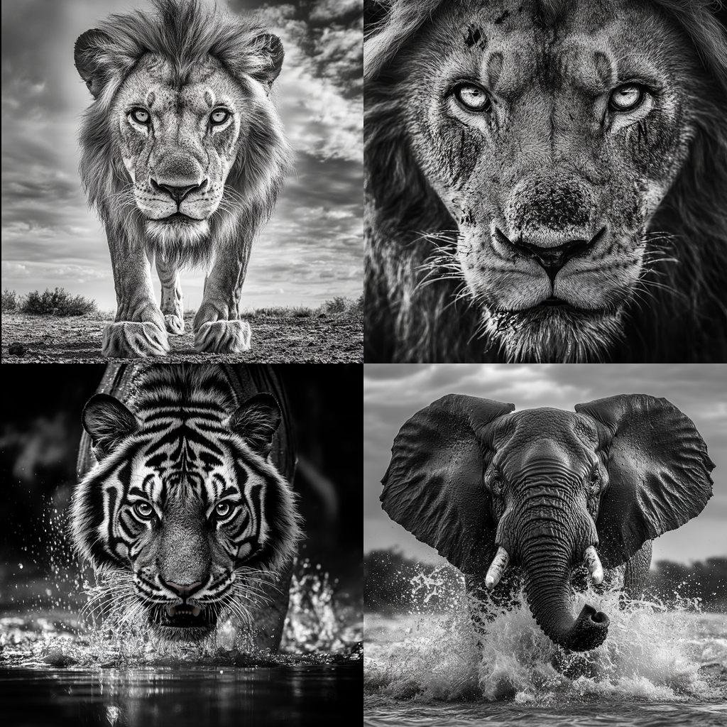 David Yarrow style, Midjourney V6.1, render 1 of 4