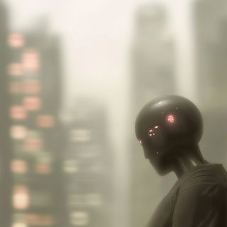 Haloed Greenroom style, Midjourney V6.1: cinematic shot from sci-fi movie