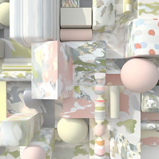 Cumulolithography style, Midjourney V6.1: abstract 3D render
