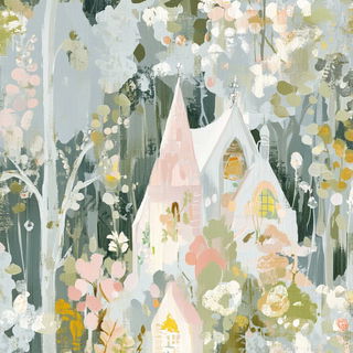 Cumulolithography style, Midjourney V6.1: retro fairy-tale illustration