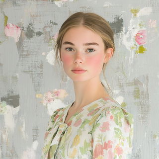 Cumulolithography style, Midjourney V6.1: photographic portrait of female protagonist