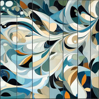 Vitrablock style, Midjourney V6.1: creative pattern composition