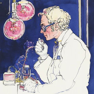 Mirethorax style, Midjourney V6.1: editorial illustration for popular scientific magazine cover