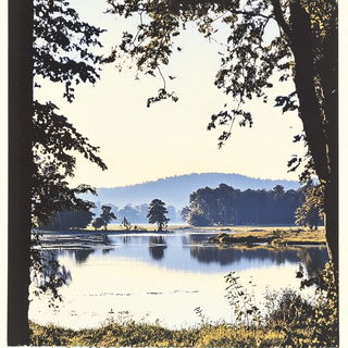 Mirethorax style, Midjourney V6.1: realistic landscape photograph of quiet dawn