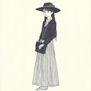 Inkscaromancy style, Midjourney V6.1: haute-couture fashion outfit