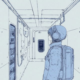Inkscaromancy style, Midjourney V6.1: cinematic shot from sci-fi movie