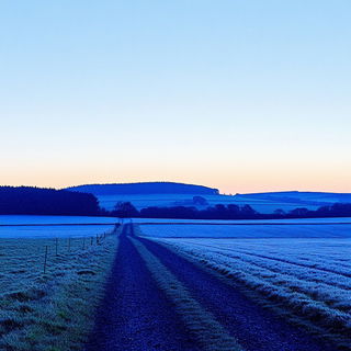 Heraldic Beastorium style, Midjourney V6.1: realistic landscape photograph of quiet dawn
