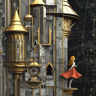 Tealvault style, Midjourney V6.1: retro fairy-tale illustration