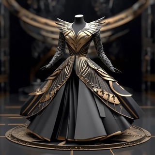 Tealvault style, Midjourney V6.1: haute-couture fashion outfit