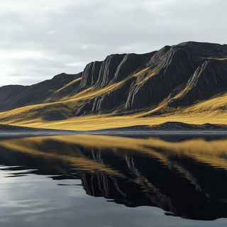 Tealvault style, Midjourney V6.1: realistic landscape photograph of quiet dawn