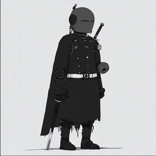 Graven Beasts style, Midjourney V6.1: concept art character design of retropunk steam knight