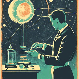 Veilquake style, Midjourney V6.1: editorial illustration for popular scientific magazine cover