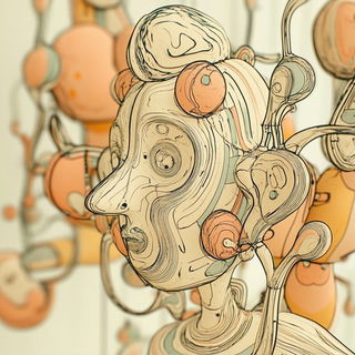 Mashrabiya Afterdark style, Midjourney V6.1: abstract 3D render