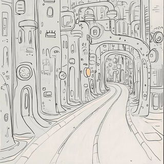 Mashrabiya Afterdark style, Midjourney V6.1: technical infrastructure blueprint schematics
