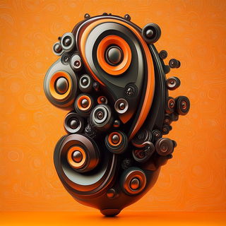 Featherfiligree style, Midjourney V6.1: abstract 3D render