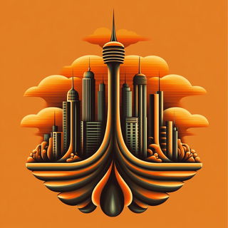 Featherfiligree style, Midjourney V6.1: bold minimalist logo design for Istanbul city municipal services