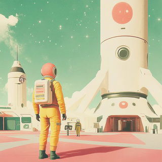 Chromafauvism style, Midjourney V6.1: cinematic shot from sci-fi movie