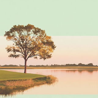 Chromafauvism style, Midjourney V6.1: realistic landscape photograph of quiet dawn
