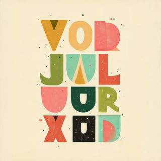 Chromafauvism style, Midjourney V6.1: typographic composition with large letters