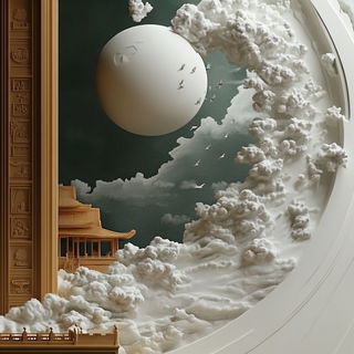 Wayfarer Shadowmarket style, Midjourney V6.1: abstract 3D render