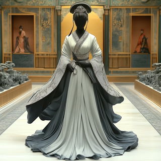 Wayfarer Shadowmarket style, Midjourney V6.1: haute-couture fashion outfit