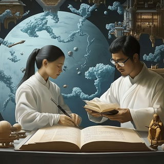 Wayfarer Shadowmarket style, Midjourney V6.1: editorial illustration for popular scientific magazine cover