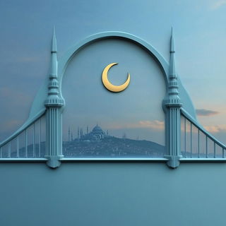 Wayfarer Shadowmarket style, Midjourney V6.1: bold minimalist logo design for Istanbul city municipal services
