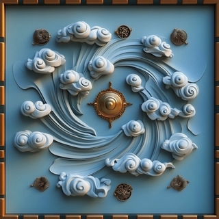 Wayfarer Shadowmarket style, Midjourney V6.1: creative pattern composition