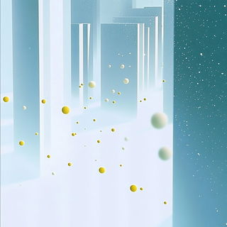 Lanternscrape style, Midjourney V6.1: abstract 3D render