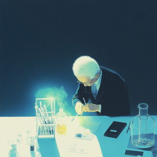 Lanternscrape style, Midjourney V6.1: editorial illustration for popular scientific magazine cover