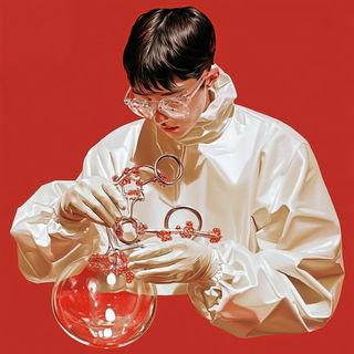 Brushhaul style, Midjourney V6.1: editorial illustration for popular scientific magazine cover