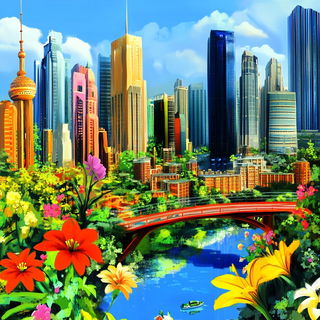 Baroque Weavism style, Midjourney V6.1: megacity with futuristic bioarchitecture