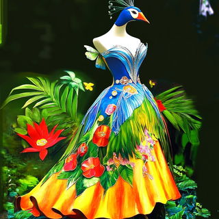 Baroque Weavism style, Midjourney V6.1: haute-couture fashion outfit