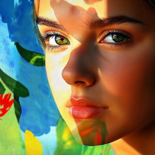 Baroque Weavism style, Midjourney V6.1: photographic portrait of female protagonist