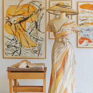 Rosaflect style, Midjourney V6.1: haute-couture fashion outfit