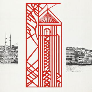 Stormbreak Quay style, Midjourney V6.1: bold minimalist logo design for Istanbul city municipal services