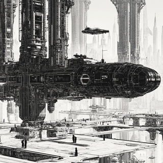 Stormbreak Quay style, Midjourney V6.1: cinematic shot from sci-fi movie
