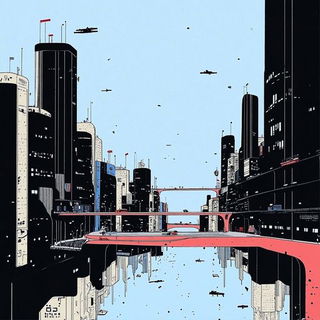 Setcrete style, Midjourney V6.1: megacity with futuristic bioarchitecture