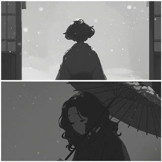 Craterbraid style, Midjourney V6.1: black-and-white manga comic strip
