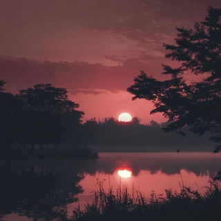 Craterbraid style, Midjourney V6.1: realistic landscape photograph of quiet dawn