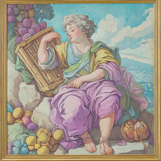 Ochre Ridge Portolan style, Midjourney V6.1: classical 18th-century oil painting
