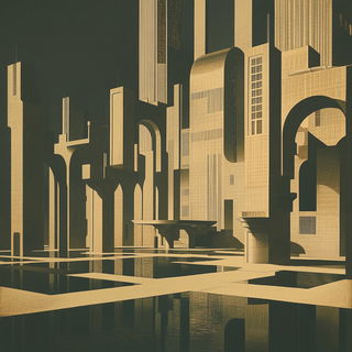 Churchcap Mycology style, Midjourney V6.1: megacity with futuristic bioarchitecture